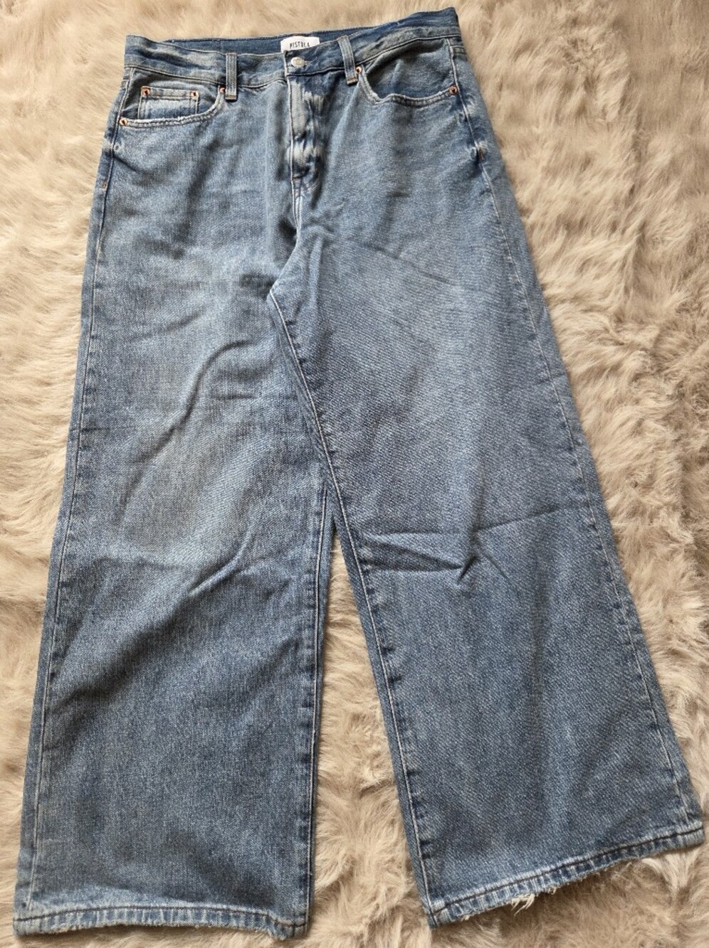 pistola Light Blue Wide Leg Denim Jens Sz 30x27"